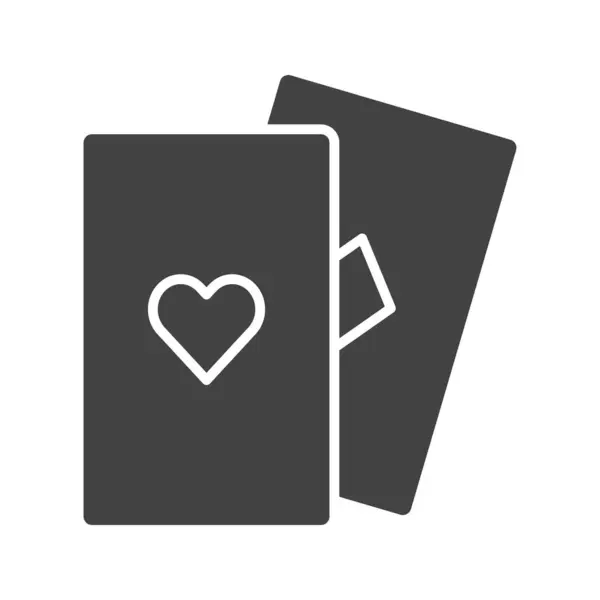 Jogando Cartas Ícone Imagem Vetorial Adequado Para Aplicativos Móveis Aplicação —  Vetores de Stock