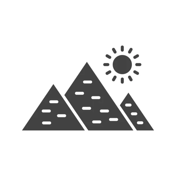 Piramis Ikon Vektor Kép Mobilalkalmazás Webes Alkalmazáshoz Nyomtatott Médiához Alkalmas — Stock Vector