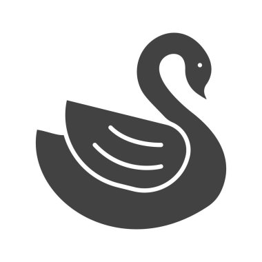 Kuğu simgesi vektör görüntüsü. Mobil uygulama web uygulaması ve yazdırma ortamı için uygundur.