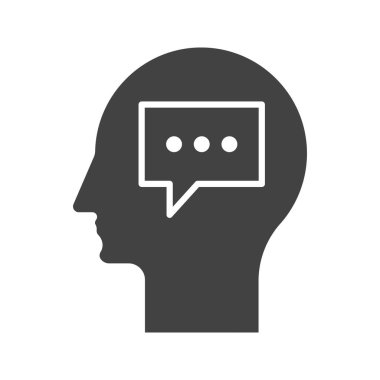 Simge vektör görüntüsü düşünüyorum. Mobil uygulama web uygulaması ve yazdırma ortamı için uygundur.