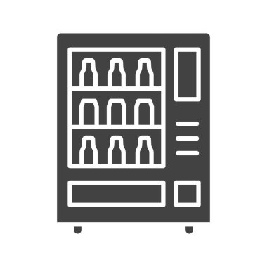 Otomat simgesi vektör resmi dağıtılıyor. Mobil uygulama web uygulaması ve yazdırma ortamı için uygundur.