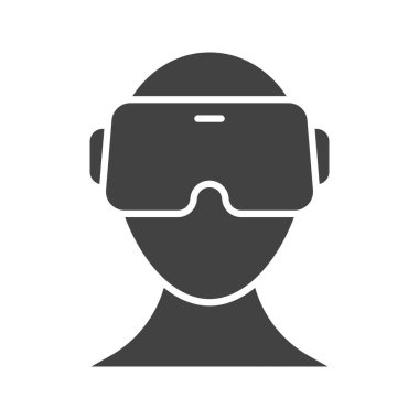 Vr Gözlük simgesi vektör görüntüsü. Mobil uygulama web uygulaması ve yazdırma ortamı için uygundur.