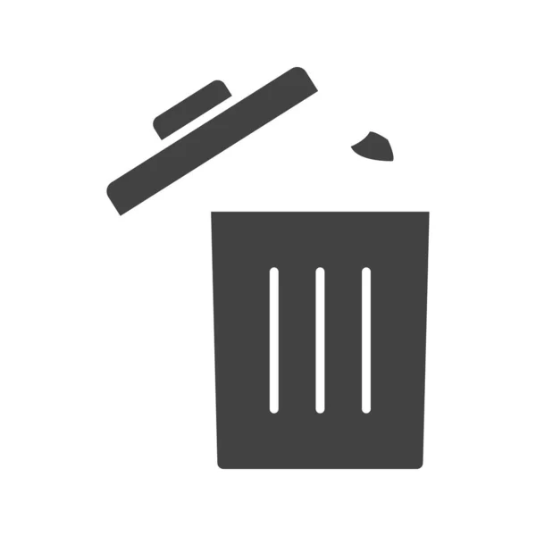Trash Can Ícone Imagem Vetorial Adequado Para Aplicativos Móveis Aplicação — Vetor de Stock