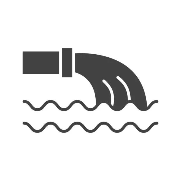 Abwasser Symbolvektorbild Geeignet Für Mobile Applikationen Und Printmedien — Stockvektor