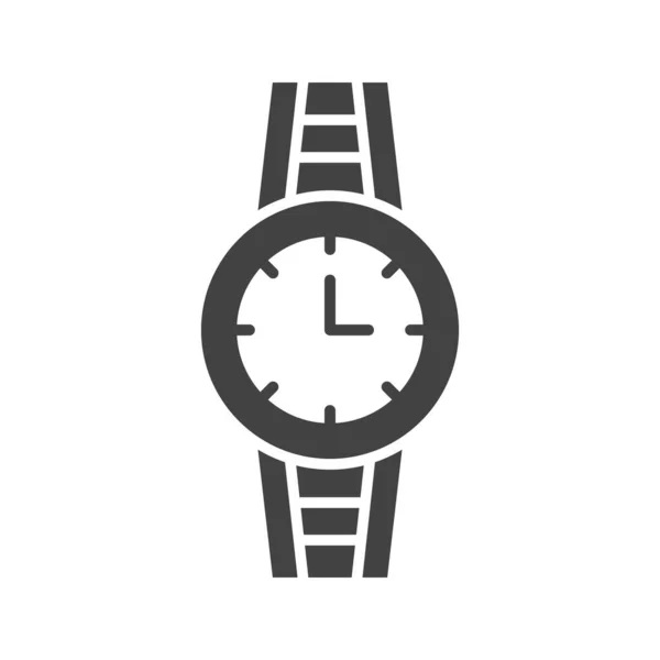 Reloj Pulsera Icono Imagen Vectorial Adecuado Para Aplicaciones Móviles Aplicación — Archivo Imágenes Vectoriales