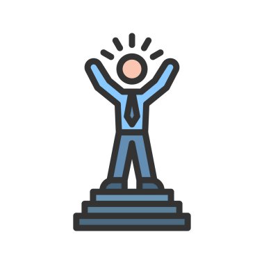 Başarı simgesi vektör görüntüsü. Mobil uygulama web uygulaması ve yazdırma ortamı için uygundur.