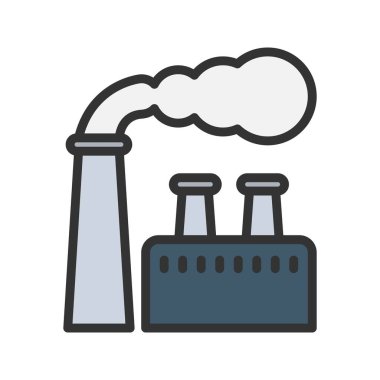 Hava kirliliği ikon vektör görüntüsü. Mobil uygulama web uygulaması ve yazdırma ortamı için uygundur.