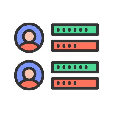 Çubuk simgesi vektör görüntüsü. Mobil uygulama web uygulaması ve yazdırma ortamı için uygundur.