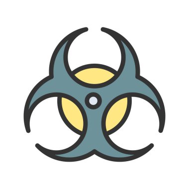 Biyolojik tehlike ikonu vektör görüntüsü. Mobil uygulama web uygulaması ve yazdırma ortamı için uygundur.