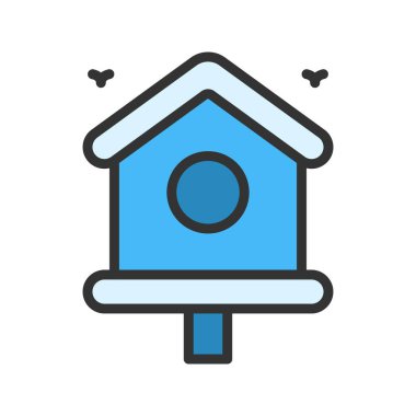 Bird House ikon vektör görüntüsü. Mobil uygulama web uygulaması ve yazdırma ortamı için uygundur.