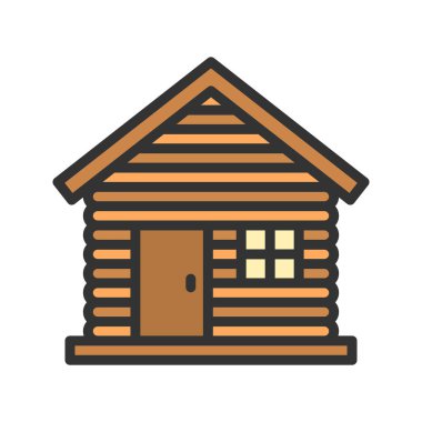 Kabin ikonu vektör görüntüsü. Mobil uygulama web uygulaması ve yazdırma ortamı için uygundur.