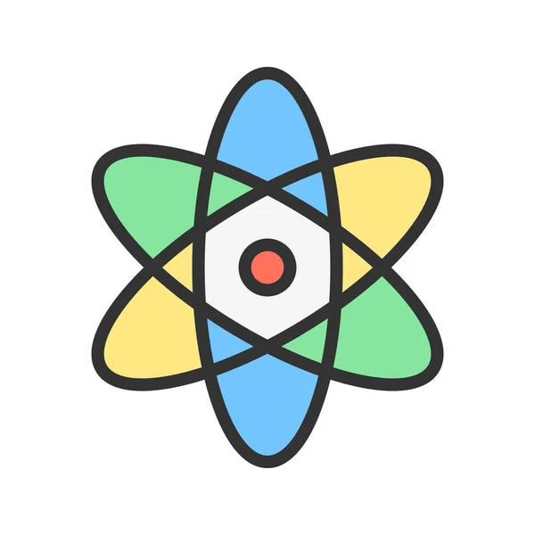 Atom Symbolvektorbild Geeignet Für Mobile Applikationen Und Printmedien — Stockvektor