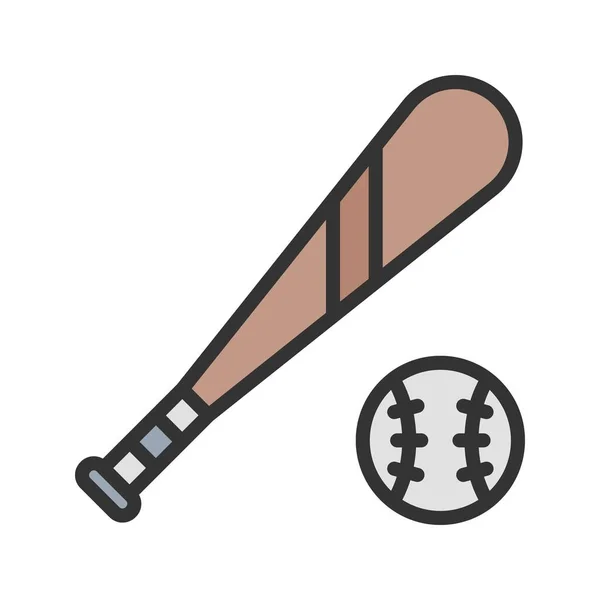 Baseball Ikon Vektor Bild Lämplig För Mobil Applikation Webbapplikation Och — Stock vektor