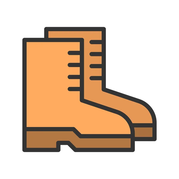 Boots Ikon Vektor Bild Lämplig För Mobil Applikation Webbapplikation Och — Stock vektor