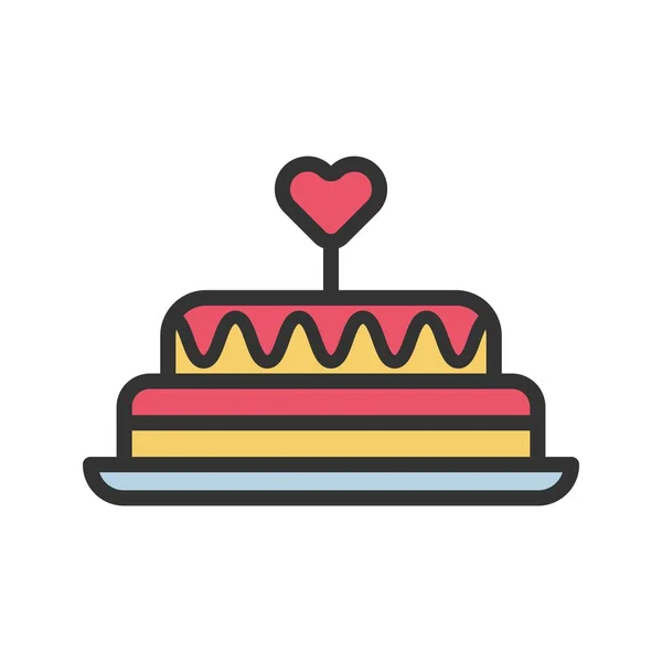 Cake Icon Vector Image Suitable Mobile Application Web Application Print — Stock Vector