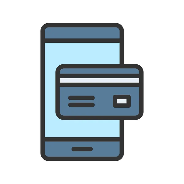 Kort Betalnings Ikon Vektor Bild Lämplig För Mobil Applikation Webbapplikation — Stock vektor