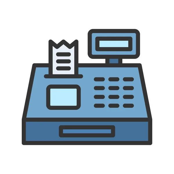Registrierkassen Symbolvektorbild Geeignet Für Mobile Applikationen Und Printmedien — Stockvektor