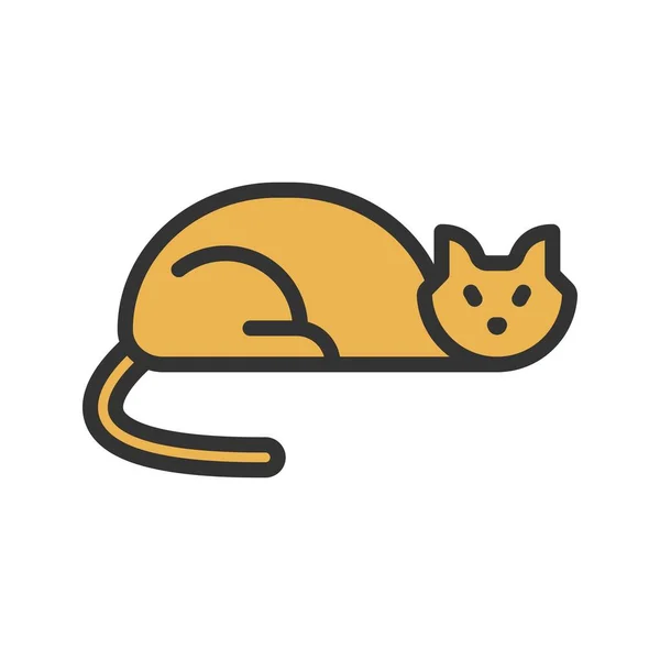 Imagen Vectorial Del Icono Cat Adecuado Para Aplicaciones Móviles Aplicación — Vector de stock