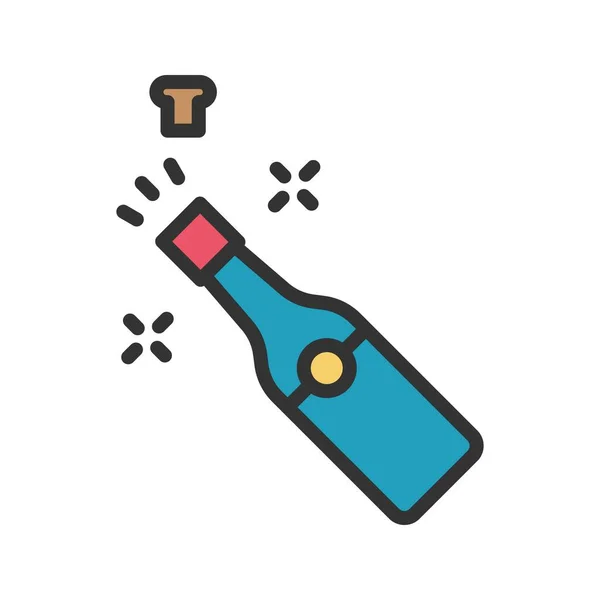 Champagner Icon Vektorbild Geeignet Für Mobile Applikationen Und Printmedien — Stockvektor