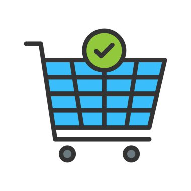 Simge vektör resmini kontrol et. Mobil uygulama web uygulaması ve yazdırma ortamı için uygundur.