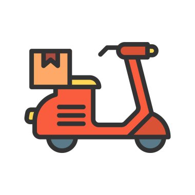 Bisiklet ikonu vektör görüntüsünü teslim et. Mobil uygulama web uygulaması ve yazdırma ortamı için uygundur.