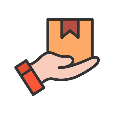 Kurye ikonu vektör görüntüsünü teslim et. Mobil uygulama web uygulaması ve yazdırma ortamı için uygundur.