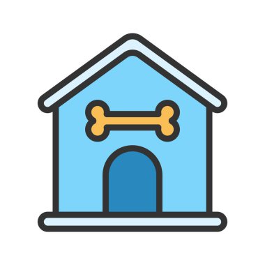 Dog House ikon vektör görüntüsü. Mobil uygulama web uygulaması ve yazdırma ortamı için uygundur.