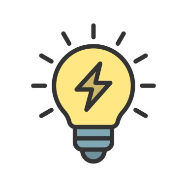 Enerji ikonu vektör görüntüsü. Mobil uygulama web uygulaması ve yazdırma ortamı için uygundur.