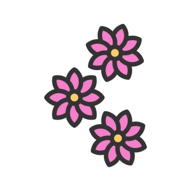 Çiçekler ikon vektör görüntüsü. Mobil uygulama web uygulaması ve yazdırma ortamı için uygundur.