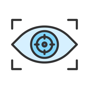 Simge vektör görüntüsüne odaklan. Mobil uygulama web uygulaması ve yazdırma ortamı için uygundur.