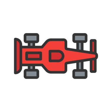 Formula 1 simge vektör görüntüsü. Mobil uygulama web uygulaması ve yazdırma ortamı için uygundur.