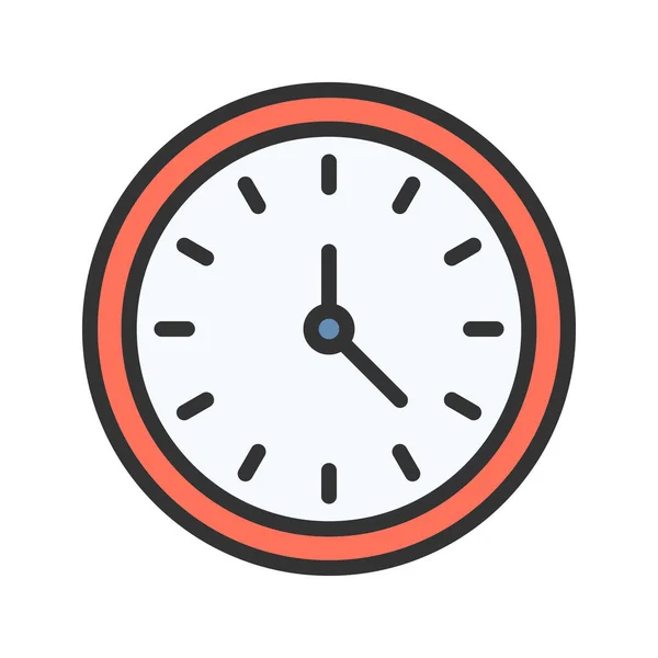 Saat Simgesi Vektör Görüntüsü Mobil Uygulama Web Uygulaması Yazdırma Ortamı — Stok Vektör