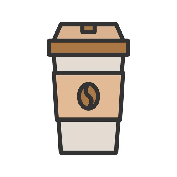 コーヒーカップのアイコンのベクトル画像 モバイルアプリケーションのWebアプリケーションと印刷メディアに適しています — ストックベクタ