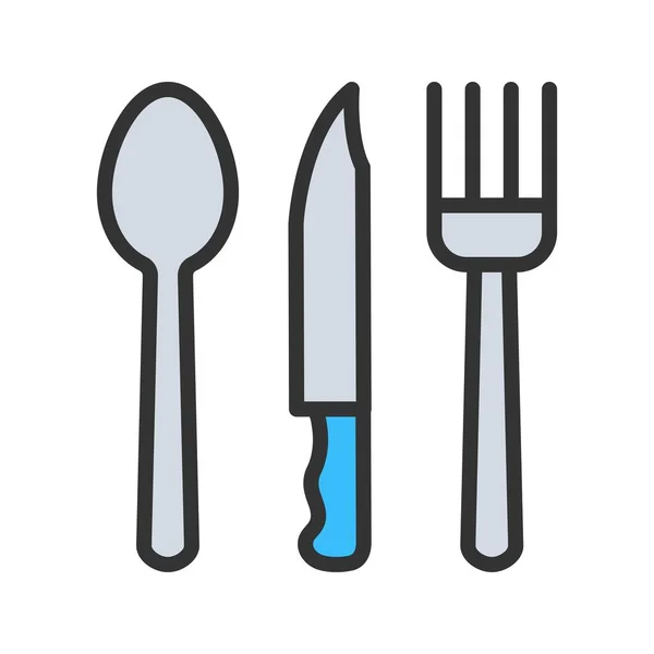 Cutlery Icon Vector Image Suitable Mobile Application Web Application Print — Stock Vector
