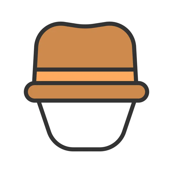 Imagem Vetorial Ícone Explorer Hat Adequado Para Aplicativos Móveis Aplicação — Vetor de Stock