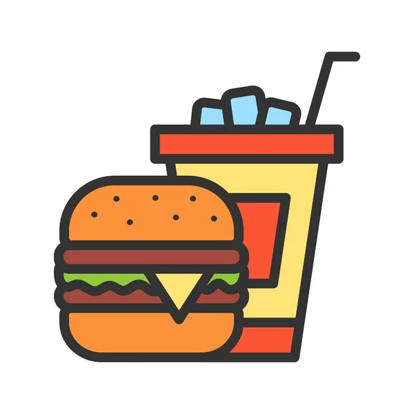 Fast Food Icon Vector Image Suitable Mobile Application Web Application — Stock Vector