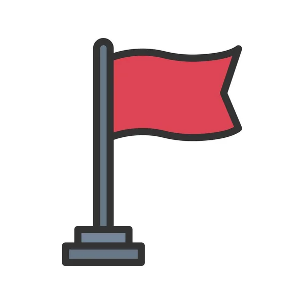 Icono Bandera Imagen Vectorial Adecuado Para Aplicaciones Móviles Aplicación Web — Vector de stock