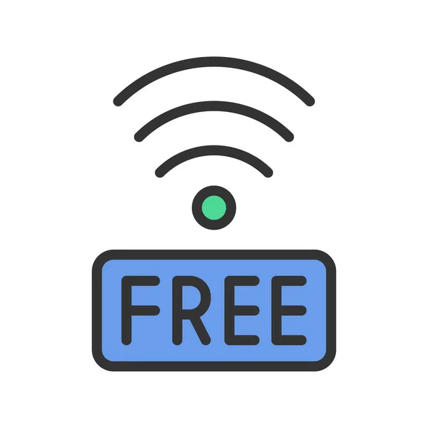 Free Wifi Icon Vector Image Suitable Mobile Application Web Application — Stock Vector