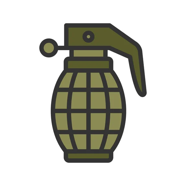 Grenade Icoon Vector Afbeelding Geschikt Voor Mobiele Applicatie Webapplicatie Printmedia — Stockvector