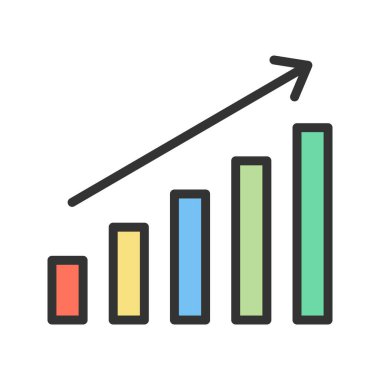 Büyüme simgesi vektör görüntüsü. Mobil uygulama web uygulaması ve yazdırma ortamı için uygundur.