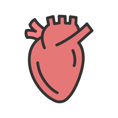 Kalp ikonu vektör görüntüsü. Mobil uygulama web uygulaması ve yazdırma ortamı için uygundur.