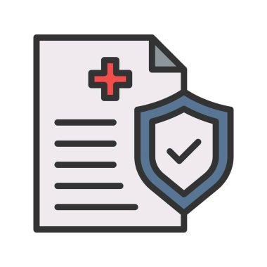 Sigorta simgesi vektör görüntüsü. Mobil uygulama web uygulaması ve yazdırma ortamı için uygundur.