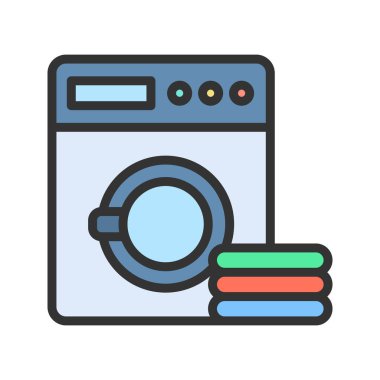 Çamaşır simgesi vektör görüntüsü. Mobil uygulama web uygulaması ve yazdırma ortamı için uygundur.