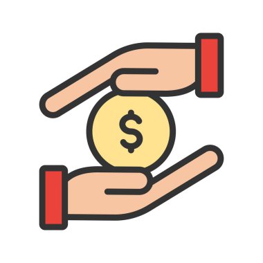 Simge vektör resmini ödünç ver. Mobil uygulama web uygulaması ve yazdırma ortamı için uygundur.