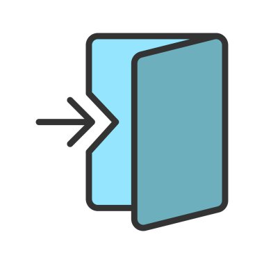 Simge vektör görüntüsüne gir. Mobil uygulama web uygulaması ve yazdırma ortamı için uygundur.