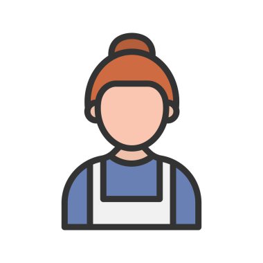 Hizmetçi ikonu vektör görüntüsü. Mobil uygulama web uygulaması ve yazdırma ortamı için uygundur.