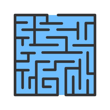 Maze simgesi vektör görüntüsü. Mobil uygulama web uygulaması ve yazdırma ortamı için uygundur.