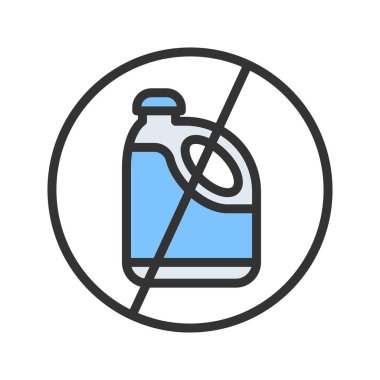 Çamaşır suyu ikonu vektör görüntüsü yok. Mobil uygulama web uygulaması ve yazdırma ortamı için uygundur.