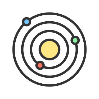 Yörünge simgesi vektör resmi. Mobil uygulama web uygulaması ve yazdırma ortamı için uygundur.