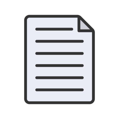 Kağıt simgesi vektör görüntüsü. Mobil uygulama web uygulaması ve yazdırma ortamı için uygundur.